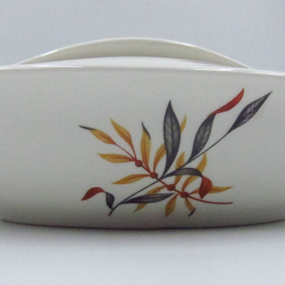 VTG Iroquois Woodvine Russell Wright Divided Covered Casserole Interplay MCM - Picture 3 of 9